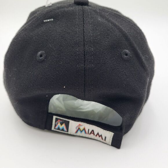 Miami Marlins 9FORTY New Era Black Adjustable Hook Loop‎ Hat - Picture 4 of 8